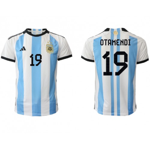 Fotbalové Dres Argentina Nicolas Otamendi #19 Domácí MS 2022 Krátký Rukáv